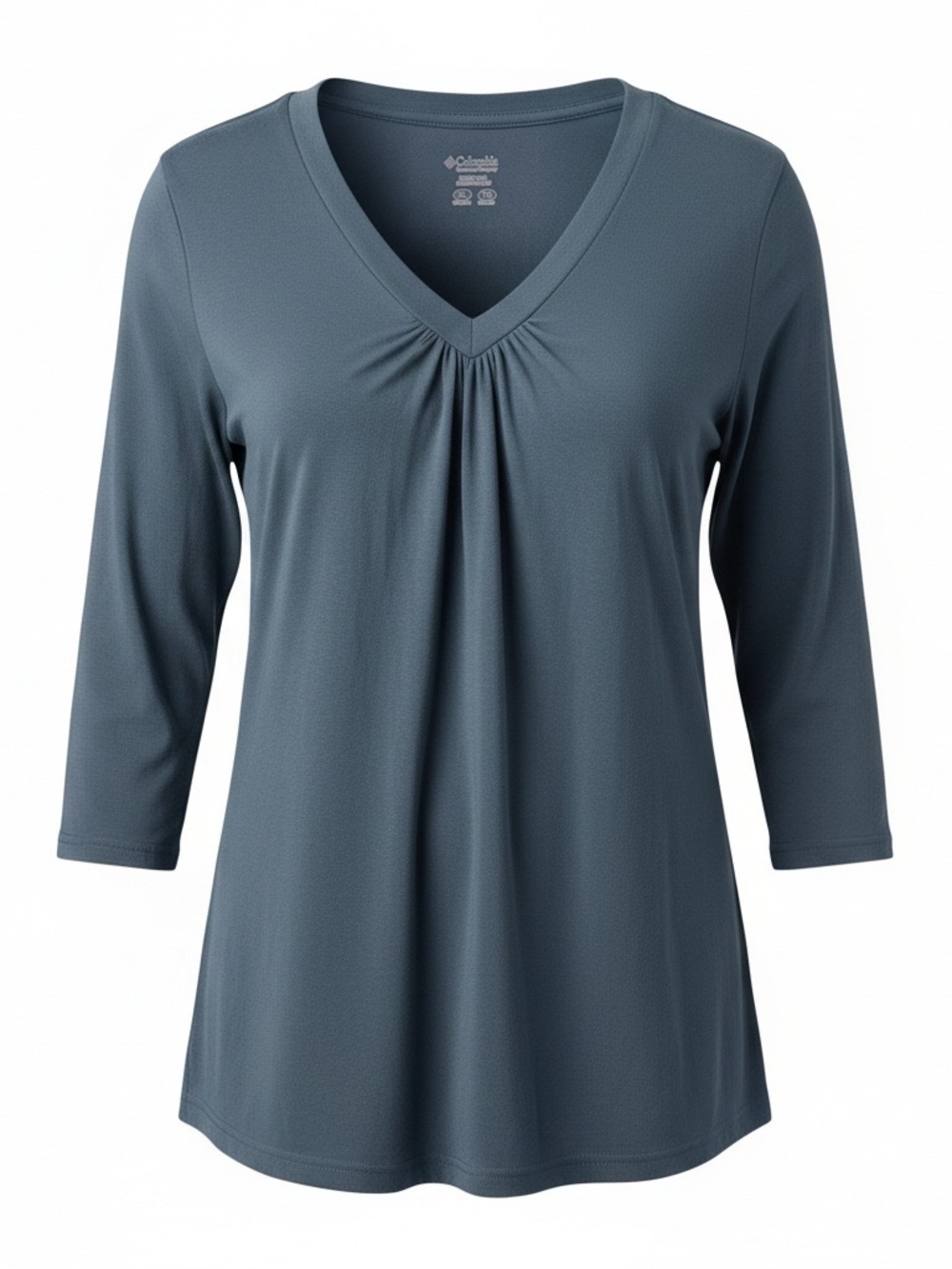 Columbia Women's Black V-Neck 3/4 Sleeve Top